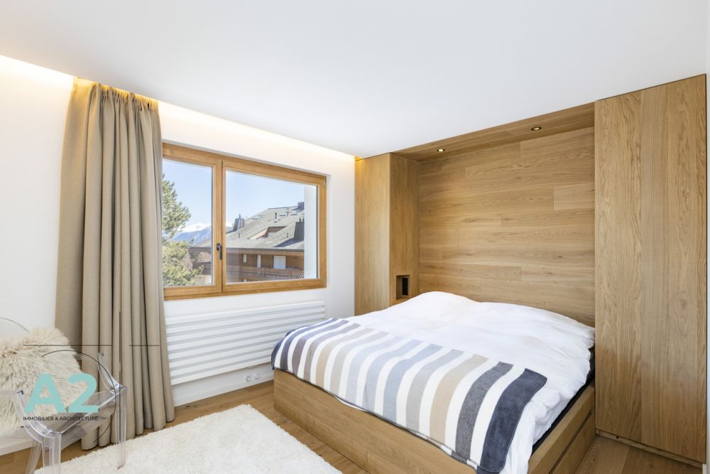 Appartement von Ausnahme im Zentrum von Crans-Montana, Panoramablick - Chambre double