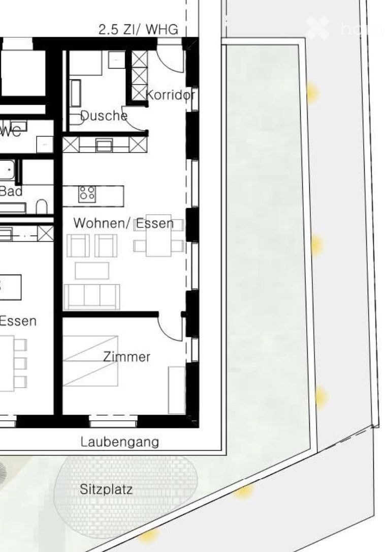 Sehr schöne praktische 2.5 Zimmerwohnung im Erdgeschoss - Bild 2
