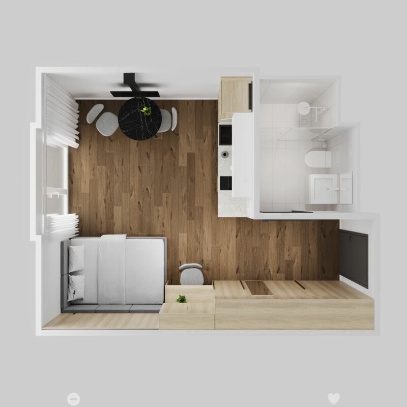Möbliertes BASIC Apartment - 25 m2 - Bild 7