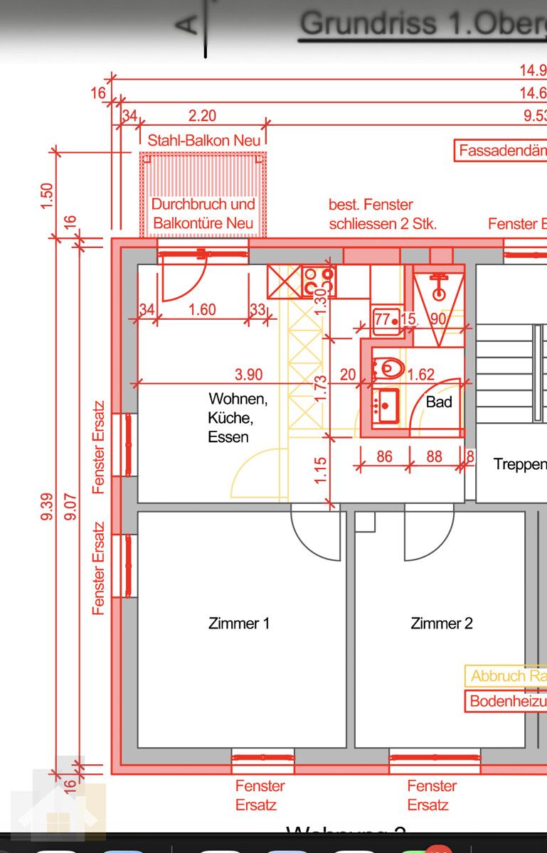 ERSTBEZUG IN TOP MODERNER WOHNUNG AN ZENTRALER LAGE - Grundriss