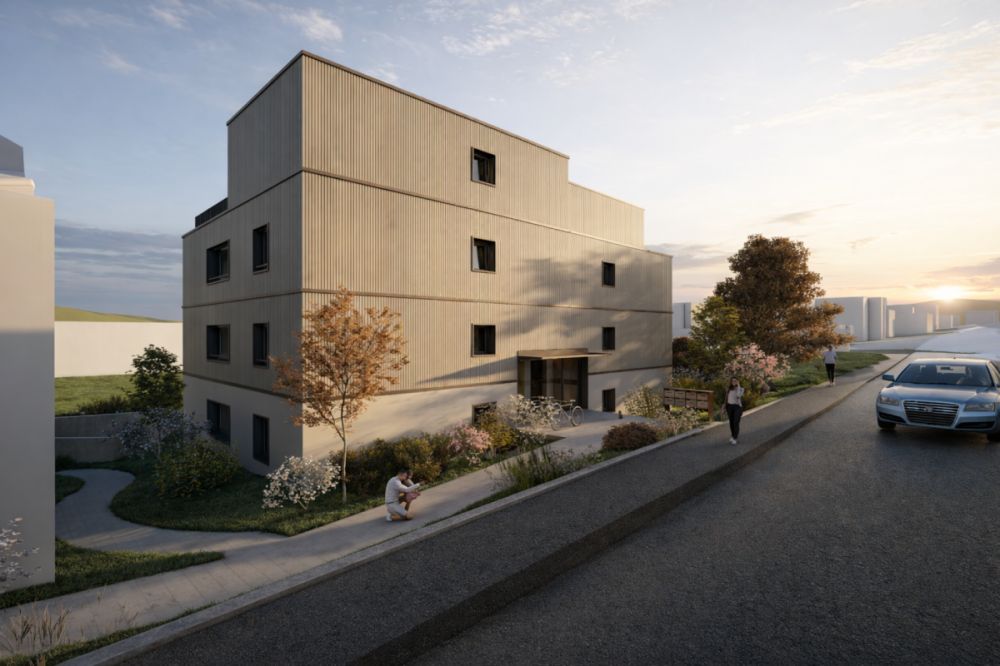 Neue, traumhafte Attikawohnung in Erlinsbach! - Nordfassade
