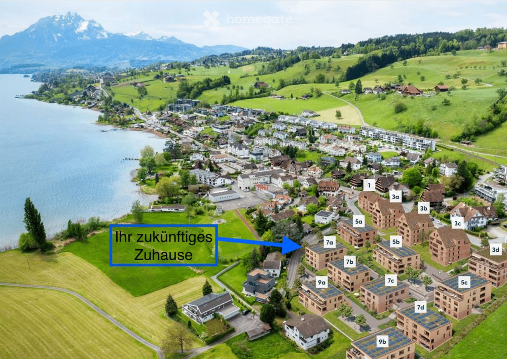 Attika 4.5-Zimmer-Woh. inkl. 2 Parkplätze und E-Ladestation — Neubau Minergie, steuergünstige Lage - Bild 1