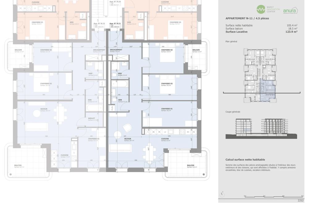 Magnifique appartement neuf de 4.5 pièces - Plan