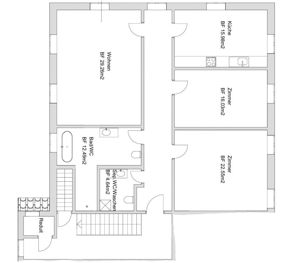 Erstvermietung nach Totalsanierung – Helle 4-Zimmer-Wohnung im Obergeschoss - Bild 4