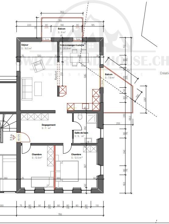 Charmant 3.5 pcs avec cachet à Ecuvillens proche nature et commodité - Bild 12
