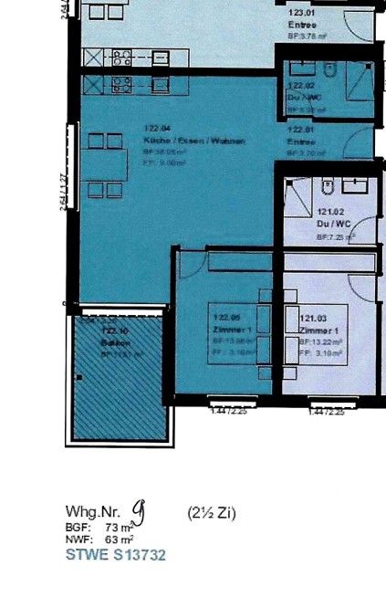 2.5-Zimmer Neubauwohnung im 2. OG WHG9 - 8