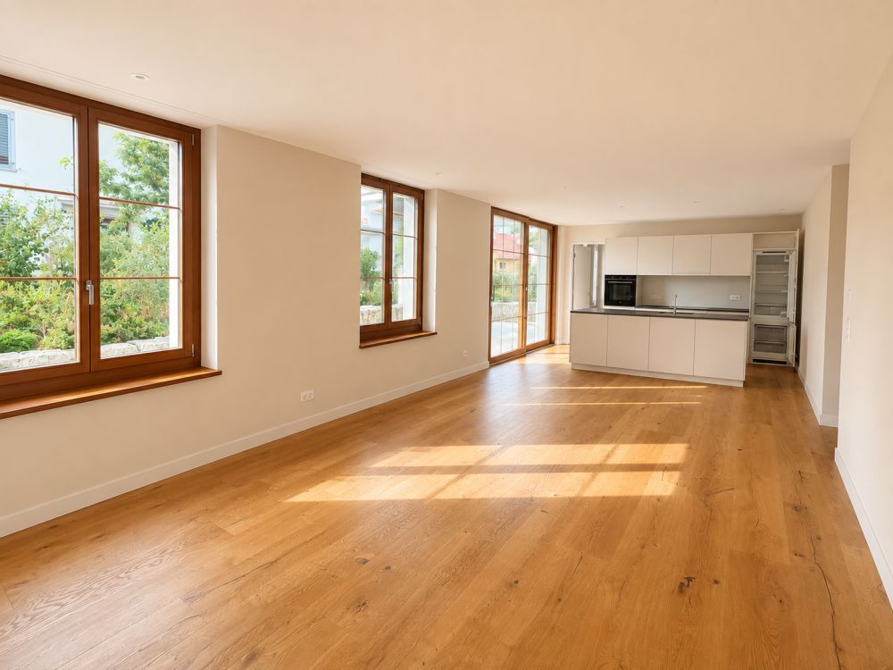 3.5-Zimmerwohnung mit Terrasse: ländlich mit Stadtanschluss leben - Wohnen/Essen