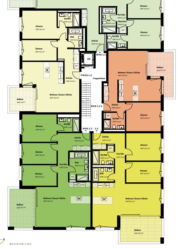 Moderne 3.5-Zimmer-Neubau-Wohnung mit grossem Balkon - Bild 2