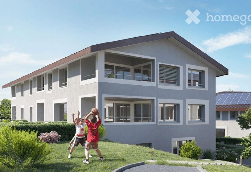 Appartement neuf lumineux de 3,5 pièces à Massonnens avec balcon et jardin - Bild 1
