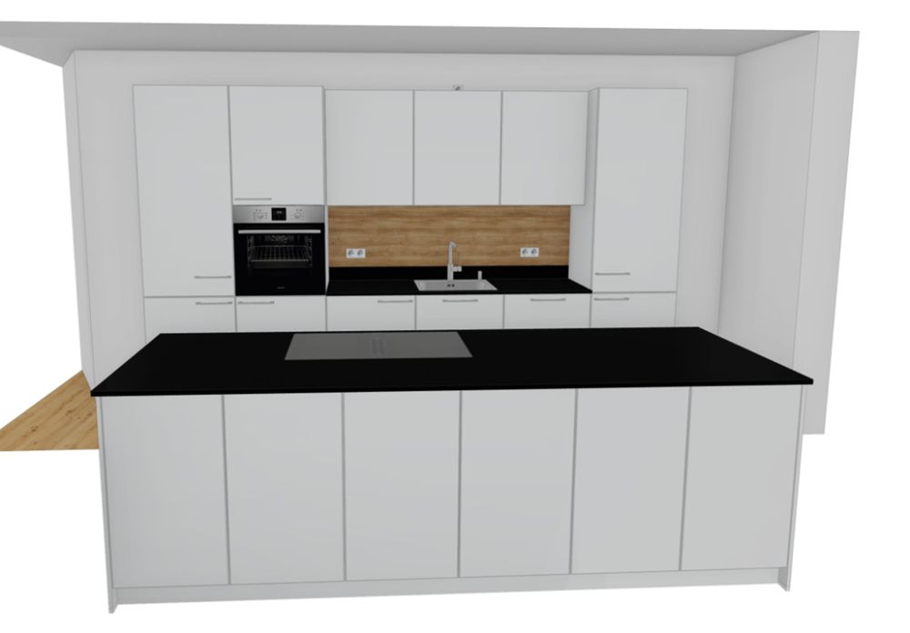 Neubau 4.5-Zimmerwohnung DG zu vermieten - Küche mit Kochinsel 4.5 Whg DG