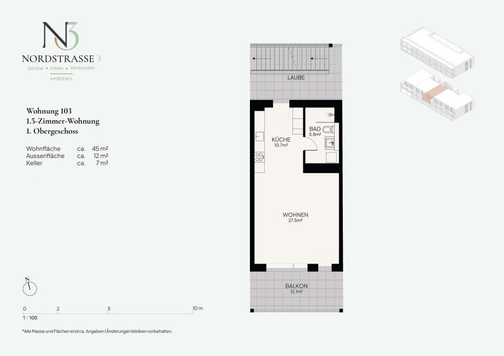 Nordstrasse 3 - Hochwertige Mietwohnungen im Herzen von Amriswil - Wohnung_103