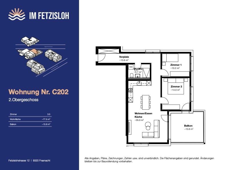 Charmante 3.5 Zimmer Neubauwohnung - Bild 7