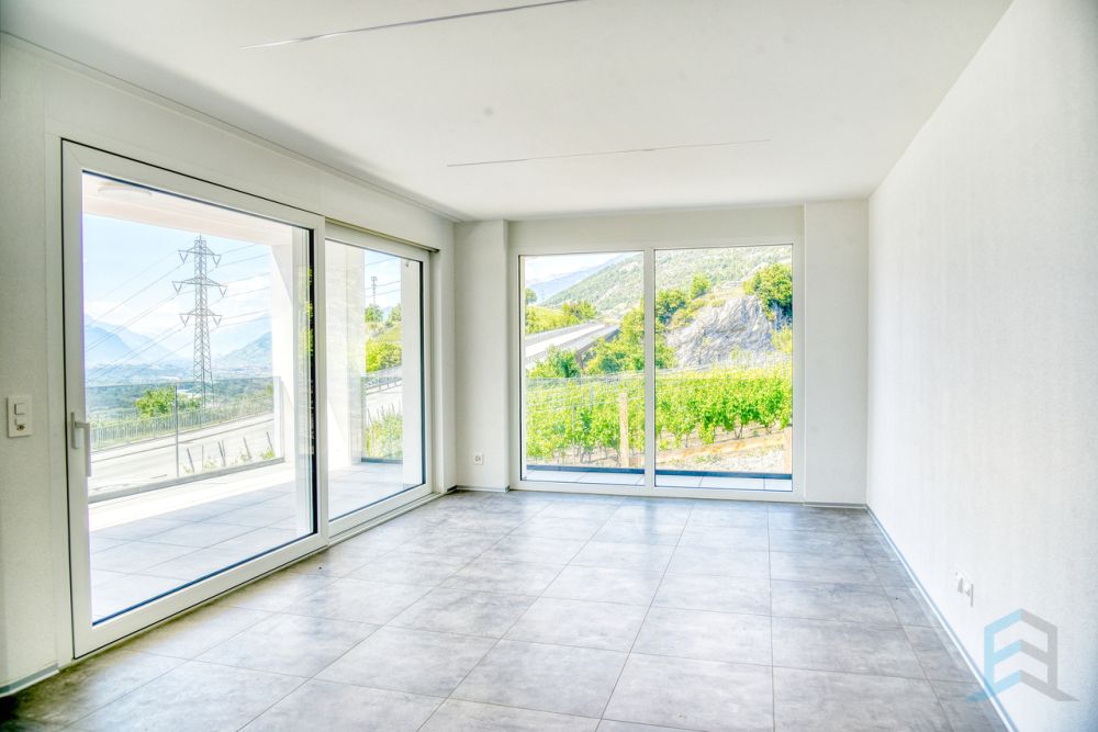 A LOUER - Splendide appartement neuf de 3½ pièces au coeur des vignobles - Appartement Leuk - Séjour / Wohnung Leuk - Aufenthalt / Apartment Leuk - Living room