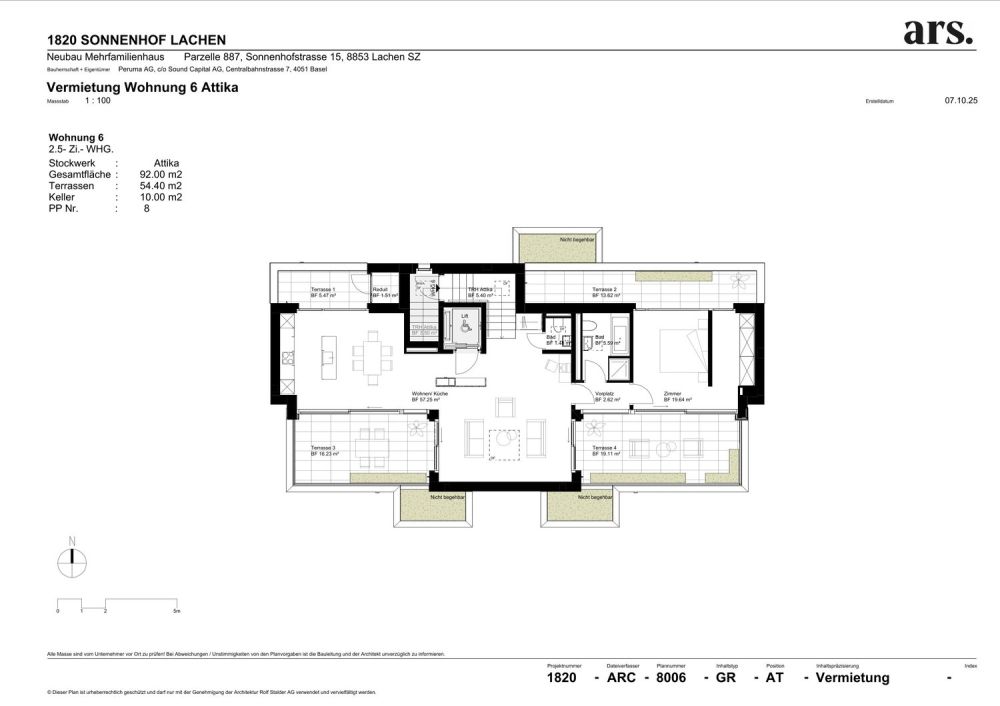 Exklusive 2.5-Zimmer-Dachwohnung mit Seeblick in Lachen SZ - Bild 2