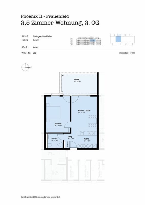 Erstbezug - Moderne 2½ Zimmer-Wohnung in ruhigem Quartier - Bild 5