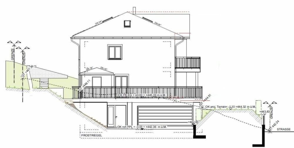Zu vermieten in Mammern, angrenzend an Landwirtschaftszone, freistehendes 6½ Zi.-EFH mit Lift; An unverbaubarer Hanglage und Sicht auf See ! - Bild 10