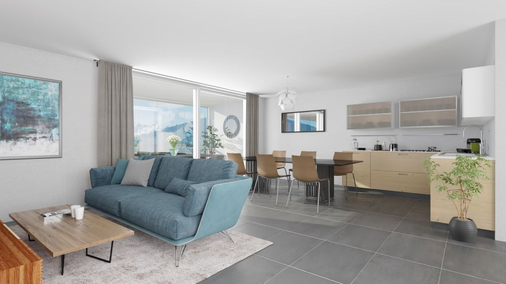 Appartement moderne de 3.5 pièces avec balcon et belle vue à Conthey - Bild 4