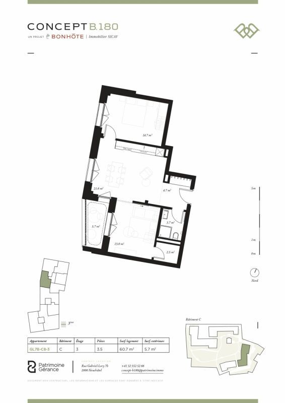 Découvrez Concept B.180 à Neuchâtel - Logement de 3.0 pièces - Bild 5
