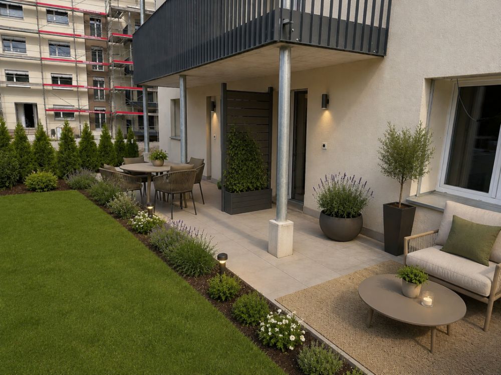 Exklusive 3.5-Zimmer-Gartenwohnung mit gedecktem Sitzplatz und privater Grünfläche - Bild 1