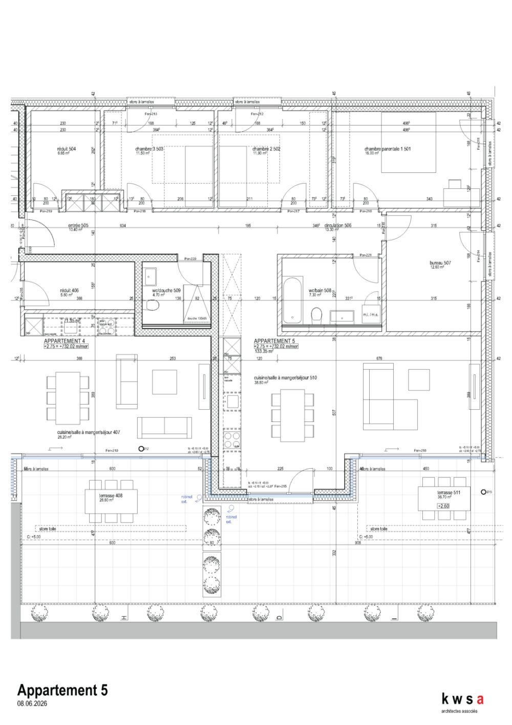 Geräumige 5.5-Zimmer-Wohnung mit außergewöhnlicher Terrasse von 56 m² - Bild 6