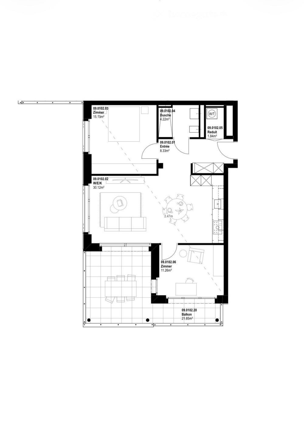 Moderne 3.5-Zimmer-Wohnung mit Einstellplatz in Cham - Bild 5