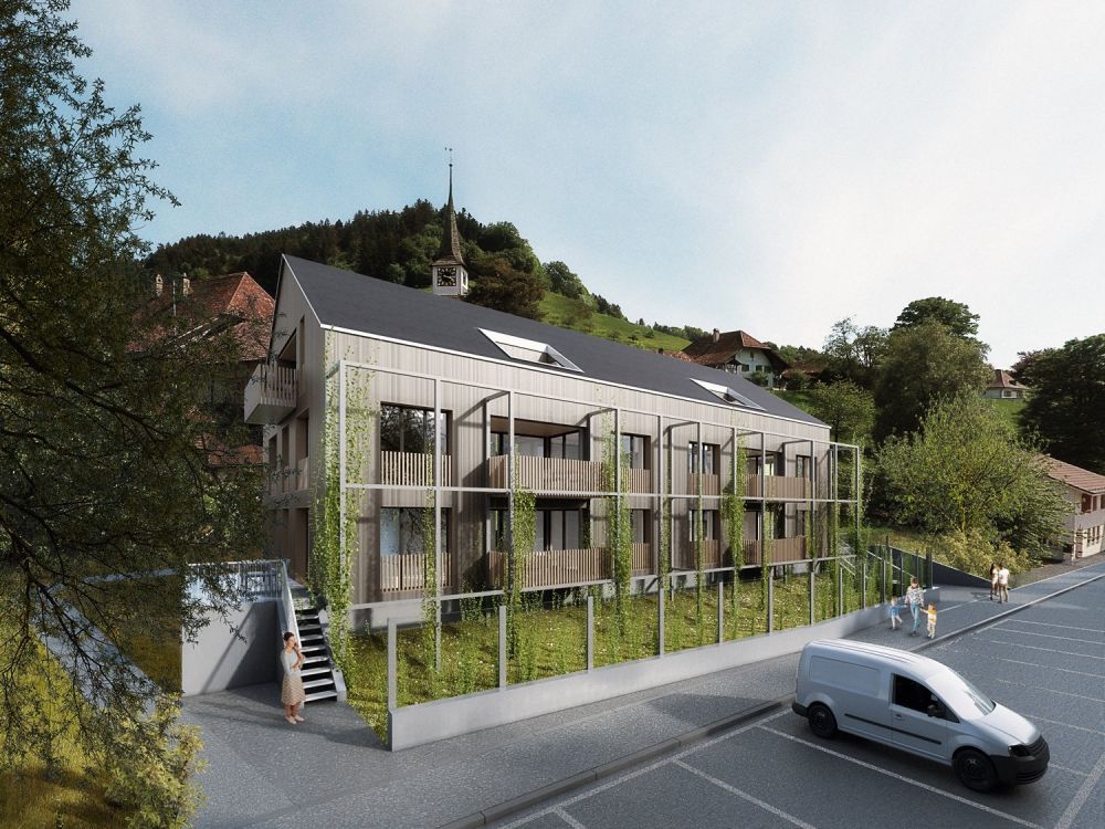 neue und moderne 3.5-Zimmer-Dachgeschosswohnung mit Aussicht ins Grüne - Bild 1