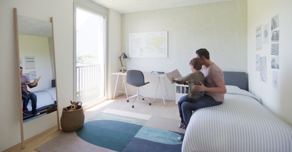 Neubau 3.5 Zi-Whg. EG  Neufeldstrasse 26 idylisch, ruhig, hell, zweckmässiger, moderner Grundriss - Bild 8