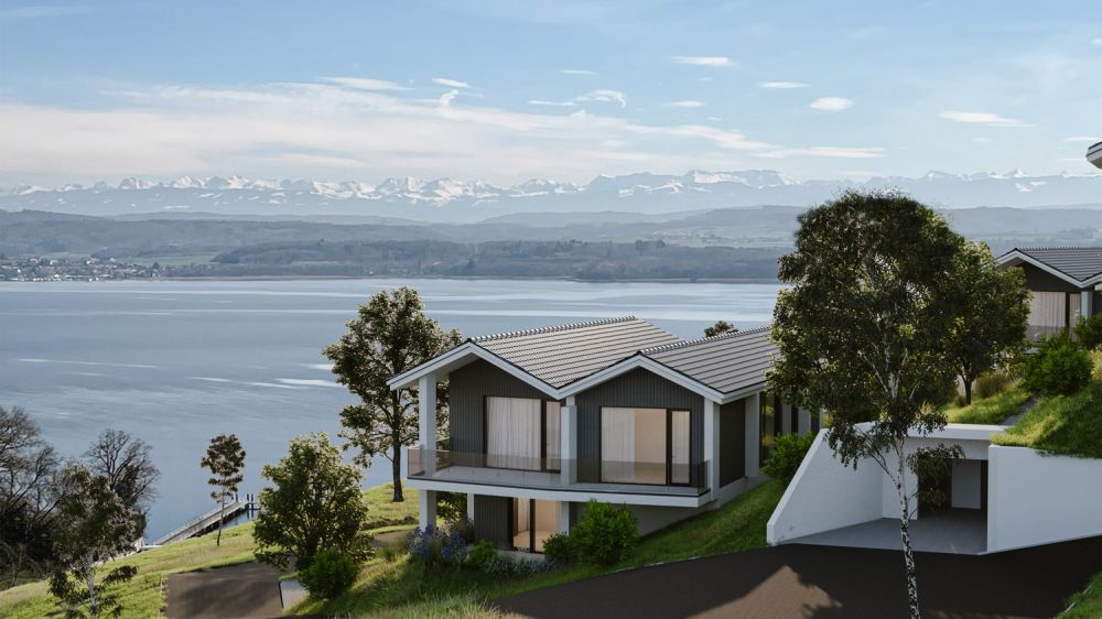 Neuf à Vallamand  Panorama sur le lac habiter dans les vignes - Bild 5
