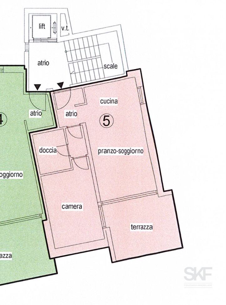 SORENGO - AFFITTASI NUOVO 2.5 LOCALI CON GRANDE TERRAZZA - Planimetria