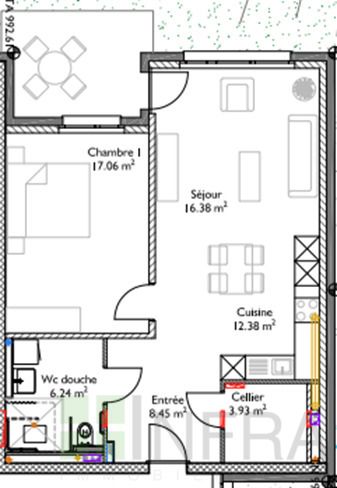 Appartements adaptés ou protégés de 65 m2 - Plan