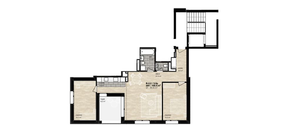 Location à l'année: appartement neuf au coeur du village de Montana - Bild 1