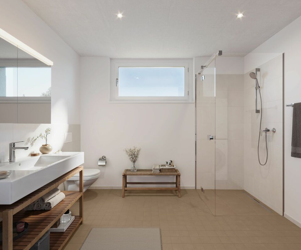 Erstbezug - Moderne 2½ Zimmer-Wohnung in ruhigem Quartier - Badezimmer