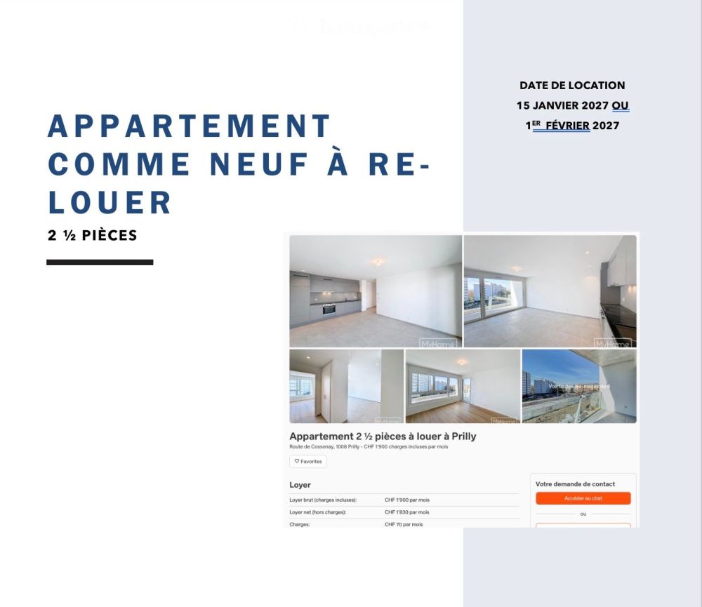 Appartement neuf 2.5 pièces à Prilly - Bild 1