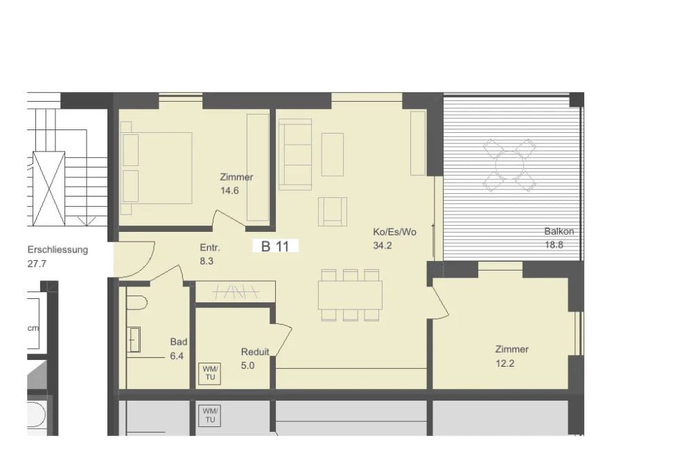 Erstvermietung Talberg-Park: 3.5-Zimmer-Wohnung mit Balkon (B11, 2. OG) - Bild 7