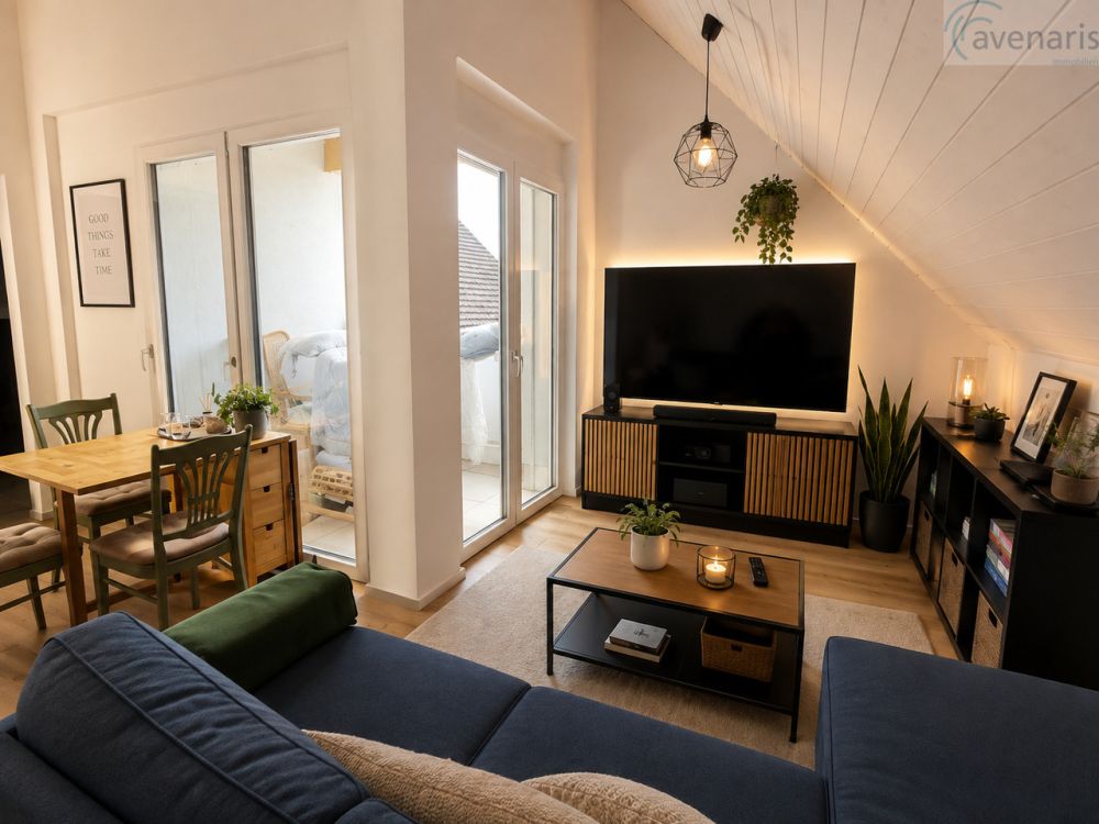 2.5 Zimmer Wohnung im Herzen von Magden - Wohnzimmer Visualisierung