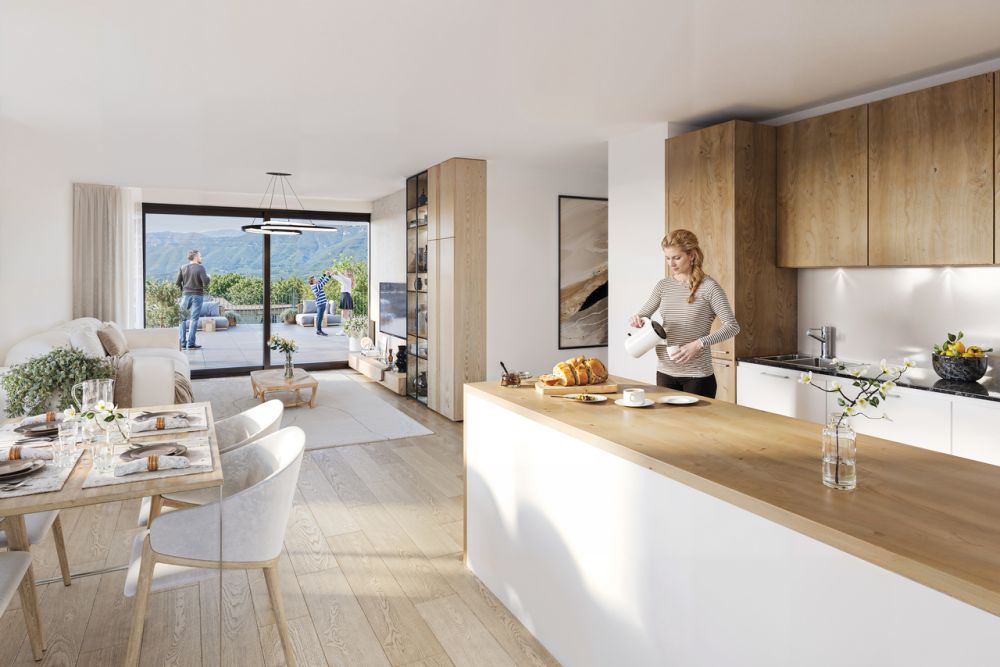 Lot 3.2  - Appartement neuf de 1,5 pièces au 3ème étage - Vue intérieure