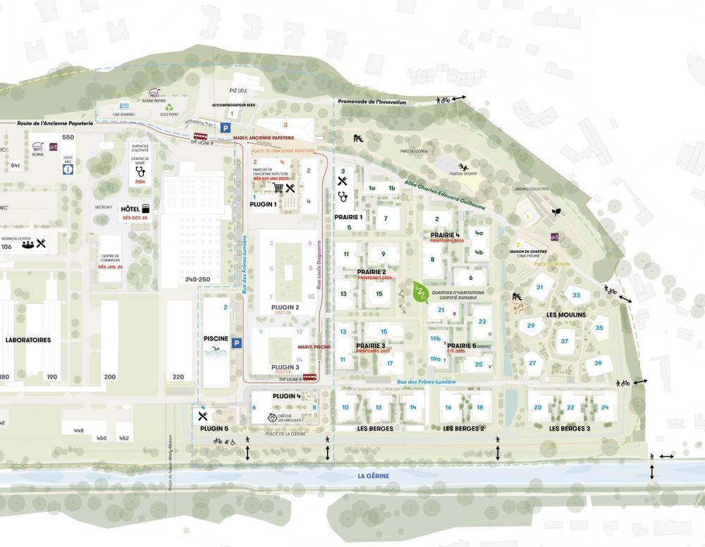 Exceptionnel appartement de 4.5 pièces à louer à Marly ! - Plan de l'écoquartier
