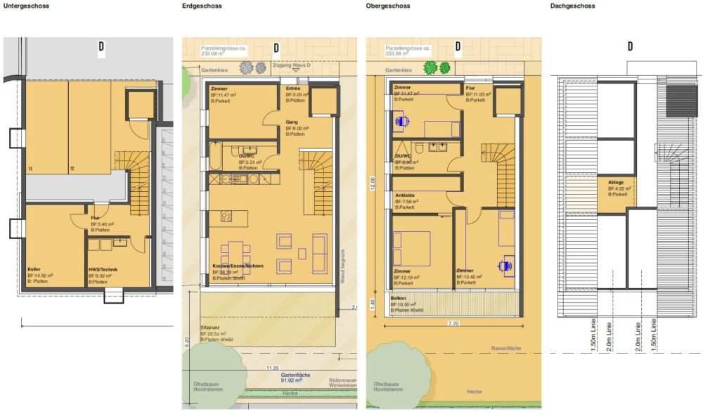 Einfamilienhaus mit Weitblick - Grundriss Haus D