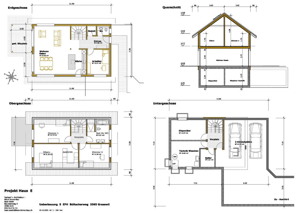 Neubau von 5 EFH mit inkl. je 2 Einstellhallenplätze ab1'060'000 Sfr. - Bild 8