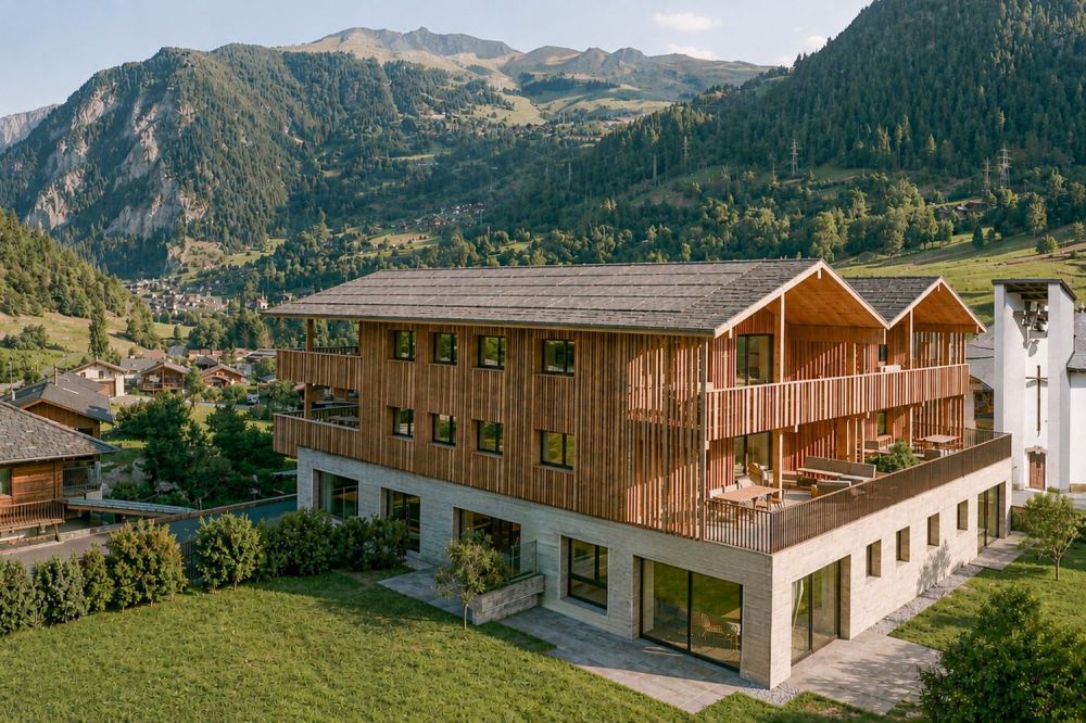 Trois chambres, deux salles de bain, le train au Châble - Bild 12