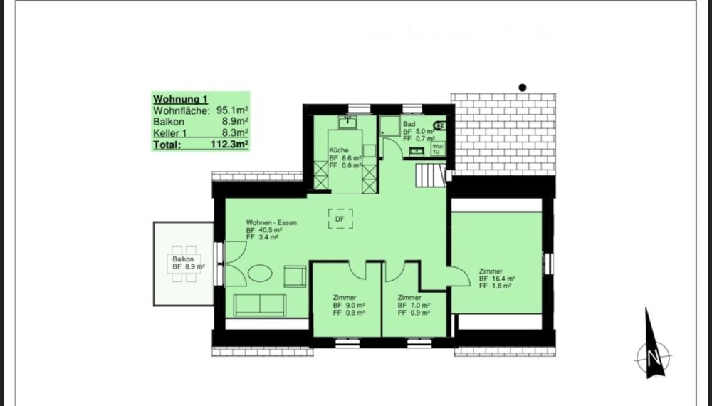 4.5-Zimmer-Wohnung in St. Gallen-St. Georgen – 95 m², Terrasse & Parkplatz - Bild 5