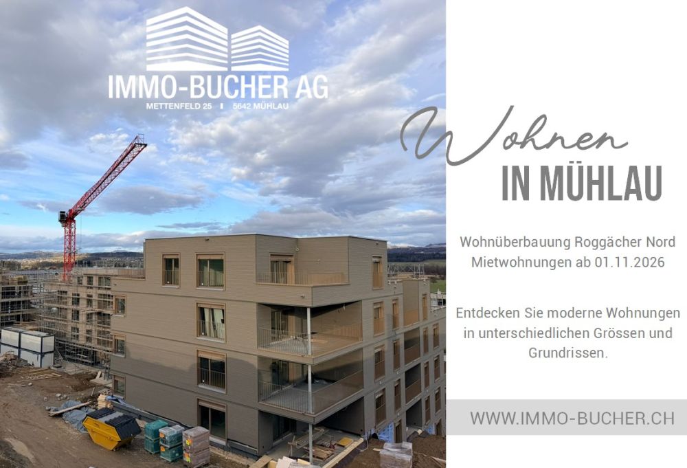 Erstbezug 4 1/2 Zimmer-Wohnung in neuer Überbauung Roggächer Nord - Bild 1