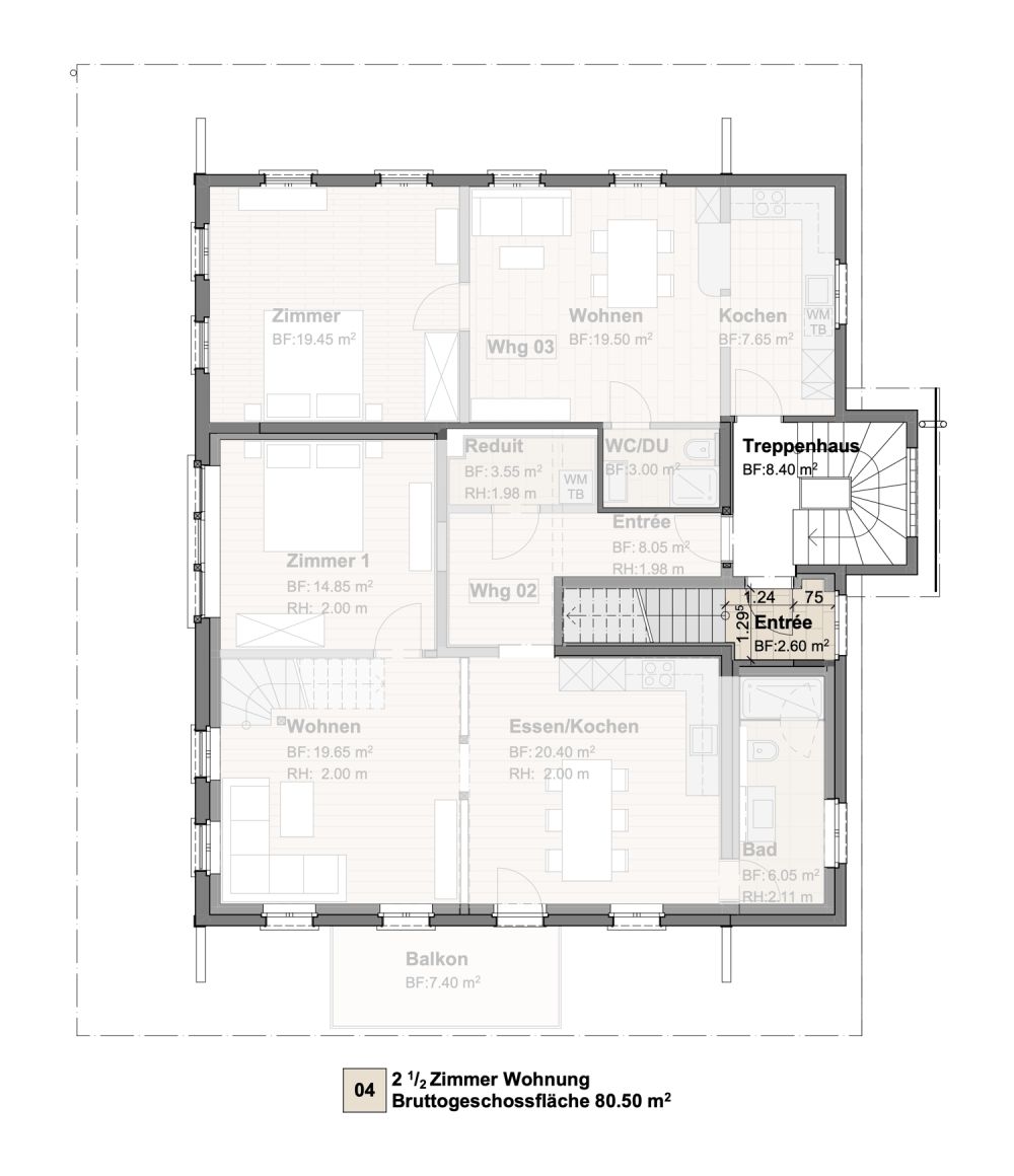 Erstbezug: 2.5-Zimmer-Dachwohnung in Langnau - Bild 3