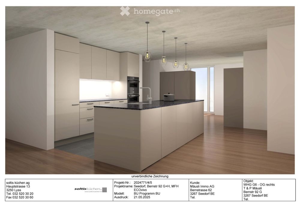 Moderne 4.5-Zimmer-Neubauwohnung mit Balkon, Laubengang und schöner Aussicht in Seedorf BE - Bild 7