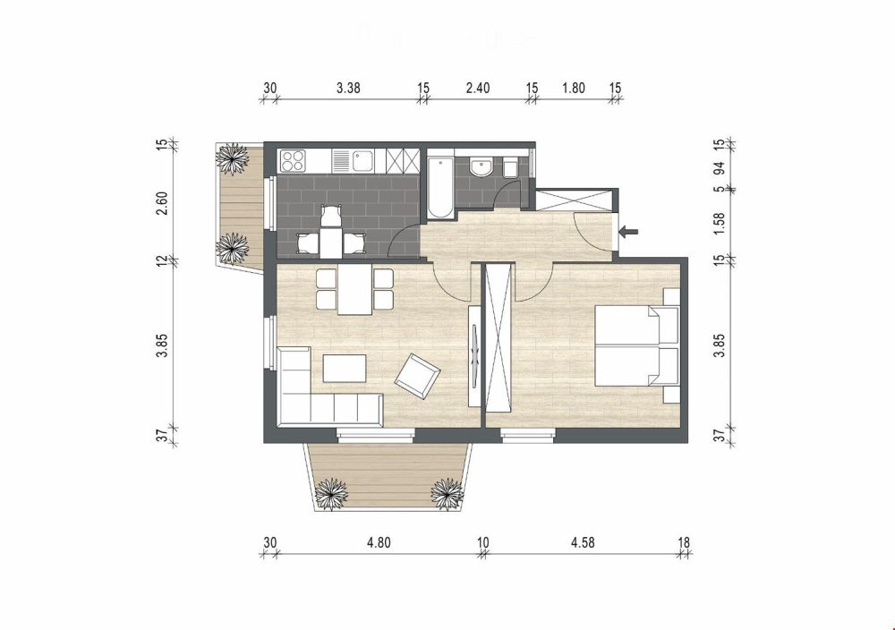 2 Zimmer EG Wohnung, zentrale Lage sucht Sie als neue Mieterin / neuen Mieter - Bild 9