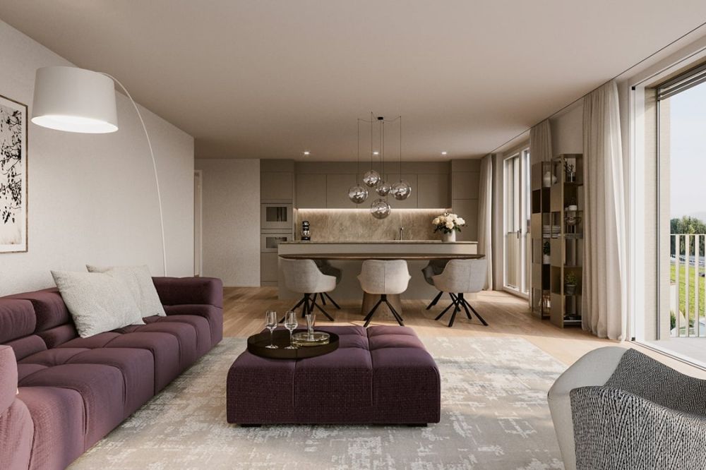 Neubauprojekt HIROKI: 4.5-Zimmer-Attika-Maisonettewohnung - HIROKI Küchenansicht