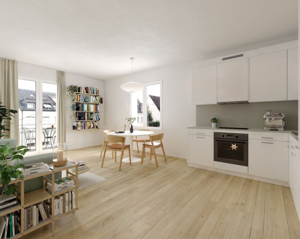 ERSTVERMIETUNG nach Totalsanierung - Ansicht Küche / Wohnzimmer