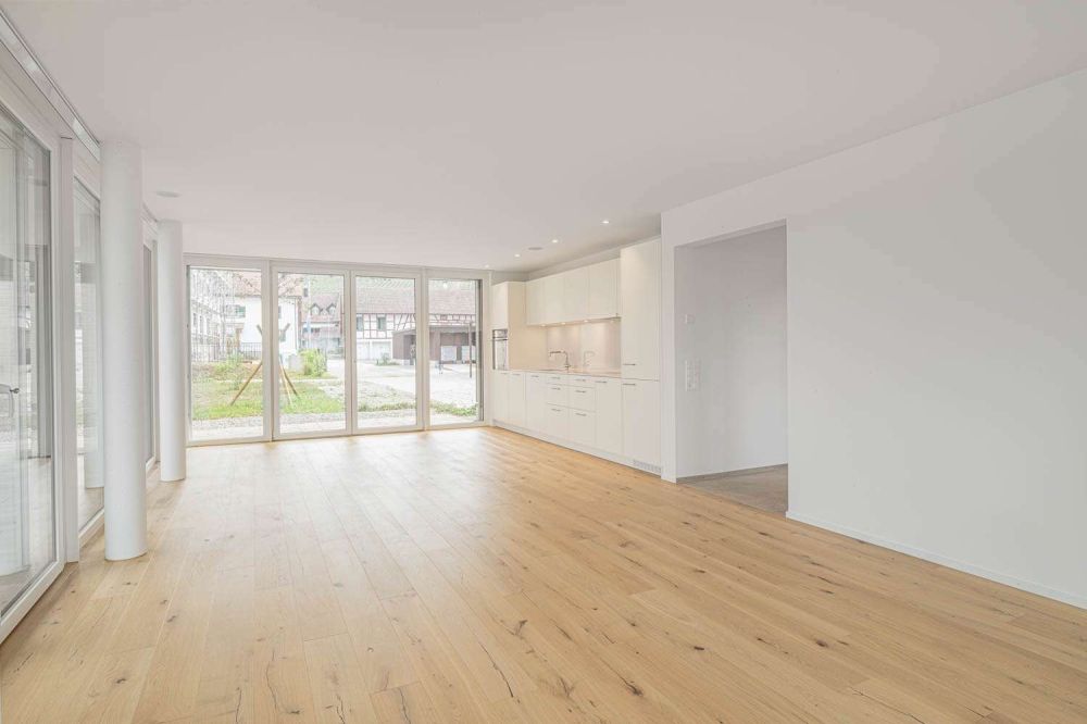 Hochwertige Neubauwohnungen im Herzen von Dachsen - Wohnzimmer + Küche