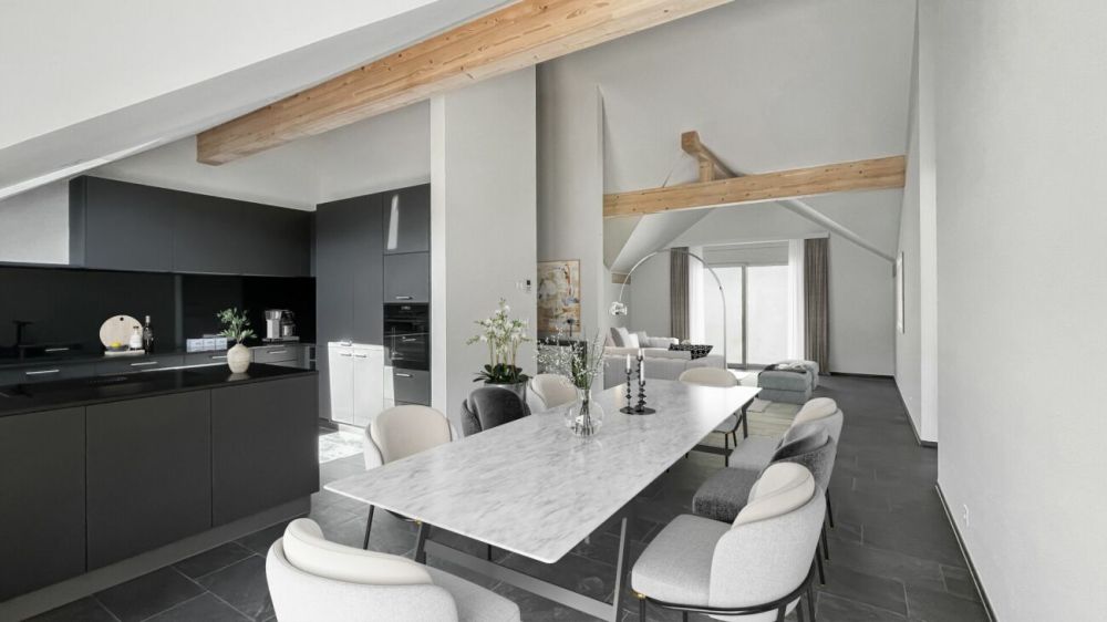 3.5 Zimmer Wohnung Erstvermietung - Visualisierung mögliche Möblierung