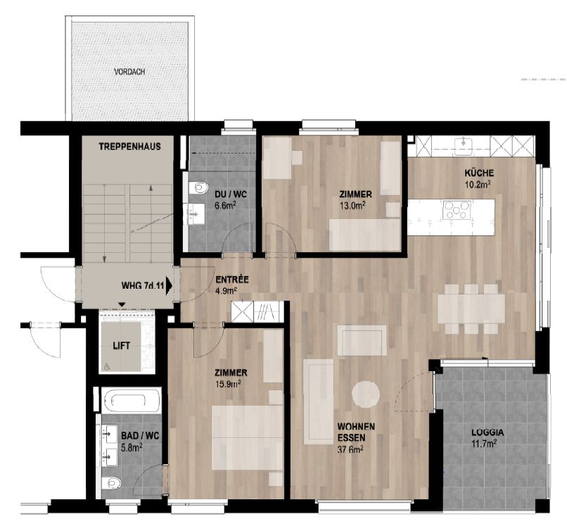 Grosszügige Neubauwohnung - Bild 4